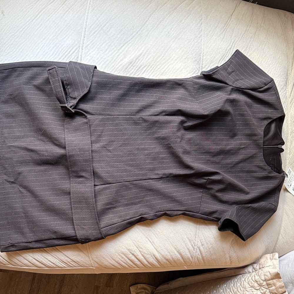 Zara Charcoal Pinstripe Dress